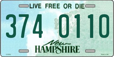 NH license plate 3740110