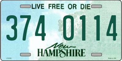 NH license plate 3740114