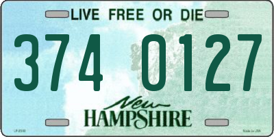 NH license plate 3740127