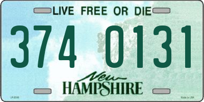 NH license plate 3740131