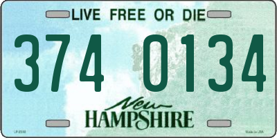 NH license plate 3740134