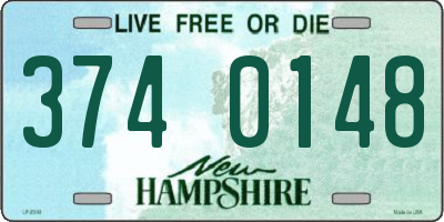NH license plate 3740148