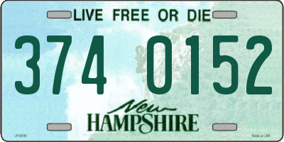 NH license plate 3740152