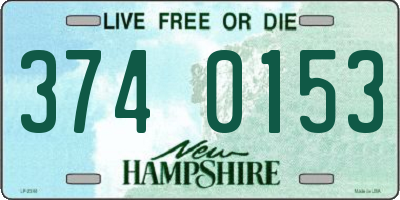 NH license plate 3740153