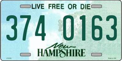 NH license plate 3740163