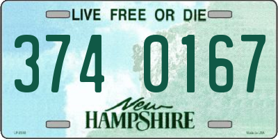 NH license plate 3740167