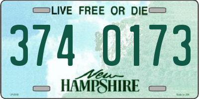 NH license plate 3740173