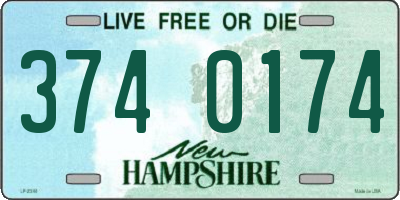 NH license plate 3740174