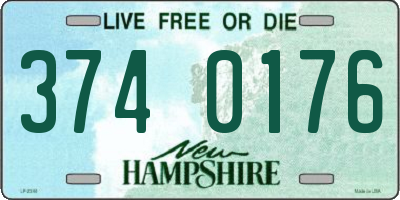 NH license plate 3740176