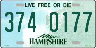 NH license plate 3740177