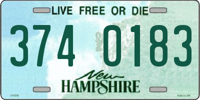 NH license plate 3740183