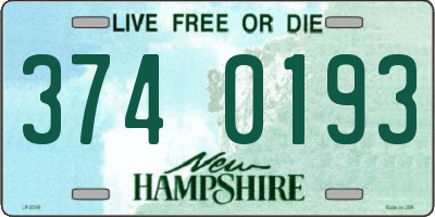 NH license plate 3740193
