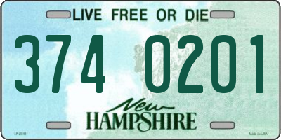 NH license plate 3740201