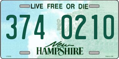 NH license plate 3740210
