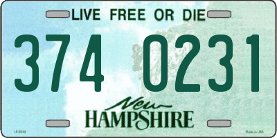 NH license plate 3740231