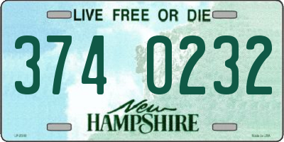 NH license plate 3740232