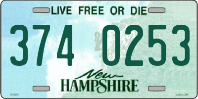 NH license plate 3740253