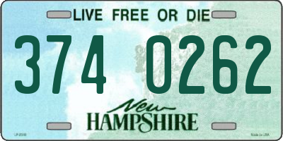 NH license plate 3740262