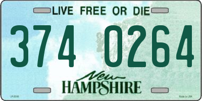 NH license plate 3740264