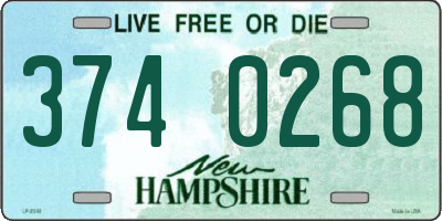 NH license plate 3740268