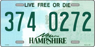 NH license plate 3740272