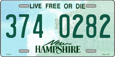 NH license plate 3740282
