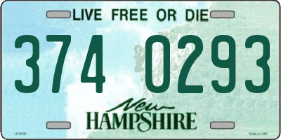 NH license plate 3740293