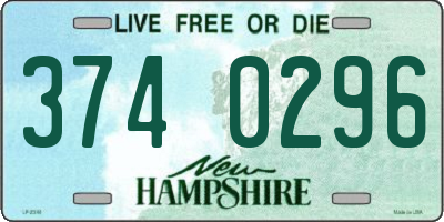 NH license plate 3740296