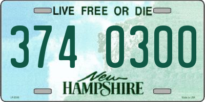 NH license plate 3740300