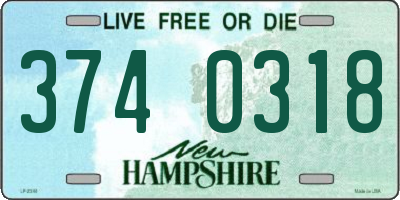 NH license plate 3740318