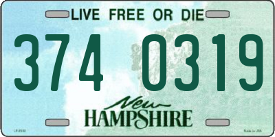 NH license plate 3740319
