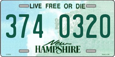 NH license plate 3740320