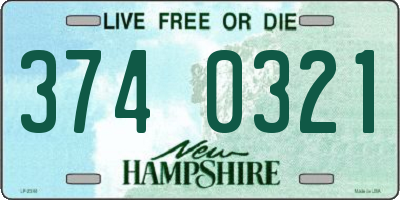 NH license plate 3740321