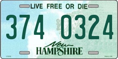 NH license plate 3740324