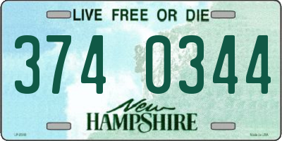 NH license plate 3740344