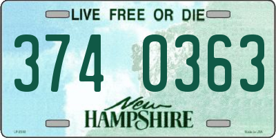 NH license plate 3740363