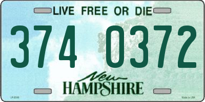 NH license plate 3740372