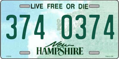 NH license plate 3740374