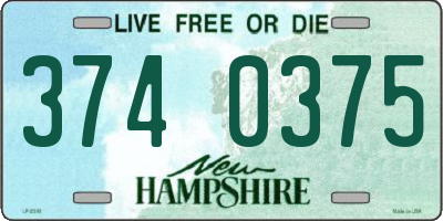 NH license plate 3740375