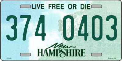 NH license plate 3740403