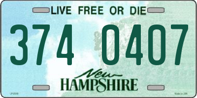 NH license plate 3740407