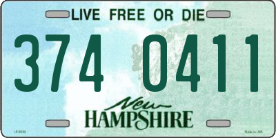 NH license plate 3740411