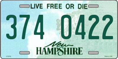 NH license plate 3740422