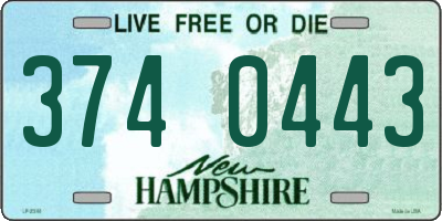 NH license plate 3740443