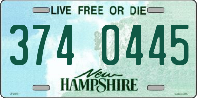 NH license plate 3740445