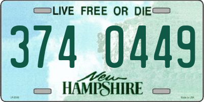 NH license plate 3740449