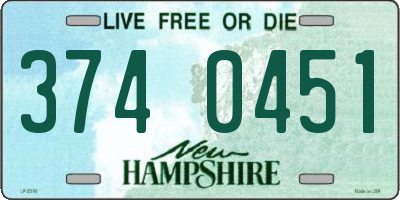 NH license plate 3740451