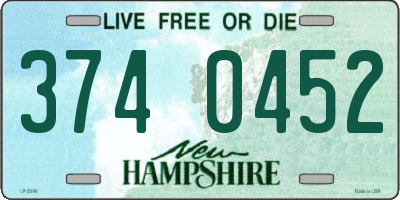 NH license plate 3740452