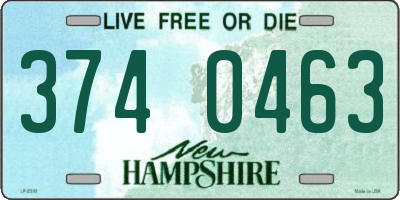NH license plate 3740463