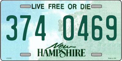 NH license plate 3740469